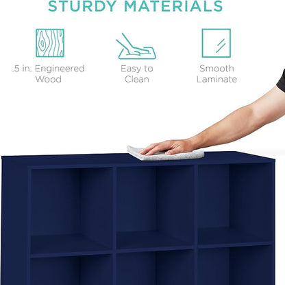 Best Choice Products Kids Bookcase 9-Cube Storage Organizer, 11in Shelf Opening - Image 6
