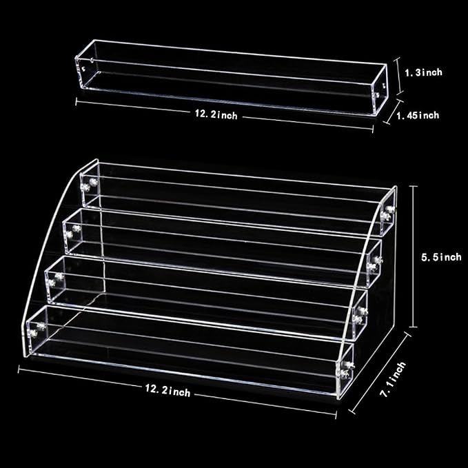 4 Tiers Makeup Holder Tiered Acrylic Organizer - Image 2