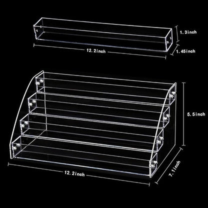4 Tiers Makeup Holder Tiered Acrylic Organizer - Image 2