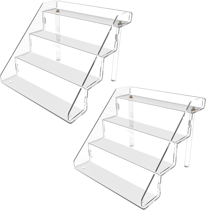 Acrylic Perfume Display Stands Set of 2, 4 Tiered Cupcake Stand, Acrylic Funko by Sezanrpt