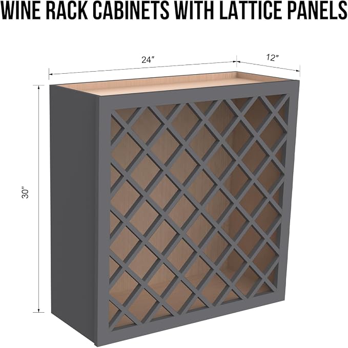 Solid Wood RTA Wine Bottle Rack Wall Cabinet - Image 3