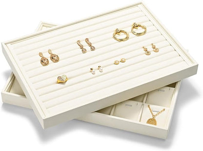 7-Slot Microfiber Ring & Earring Tray Organizer - Image 5