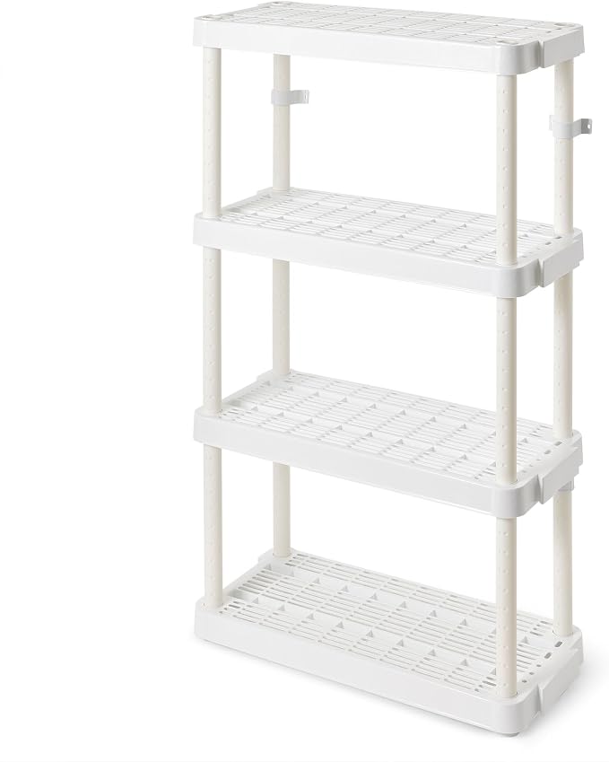 Gracious Living 14 x 32 x 54.5 Inch 4 Tier Adjustable Ventilated Medium Duty by GraciousLiving