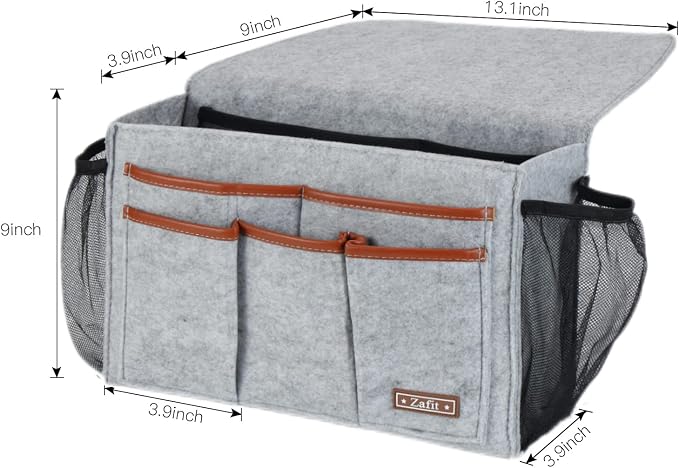 Bedside Caddy, Large Size Bedside Storage Organizer Bedside Organizer Caddy - Image 3
