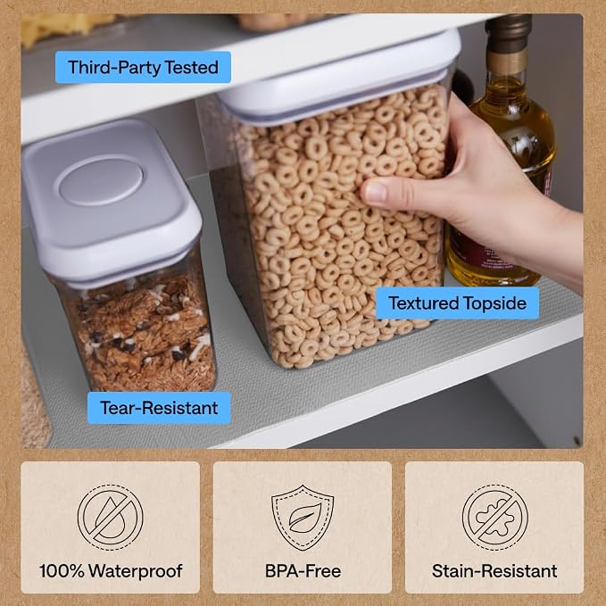 GORILLA GRIP DripGuard Shelf Liner, Non-Adhesive Drawer and Kitchen Cabinet - Image 5