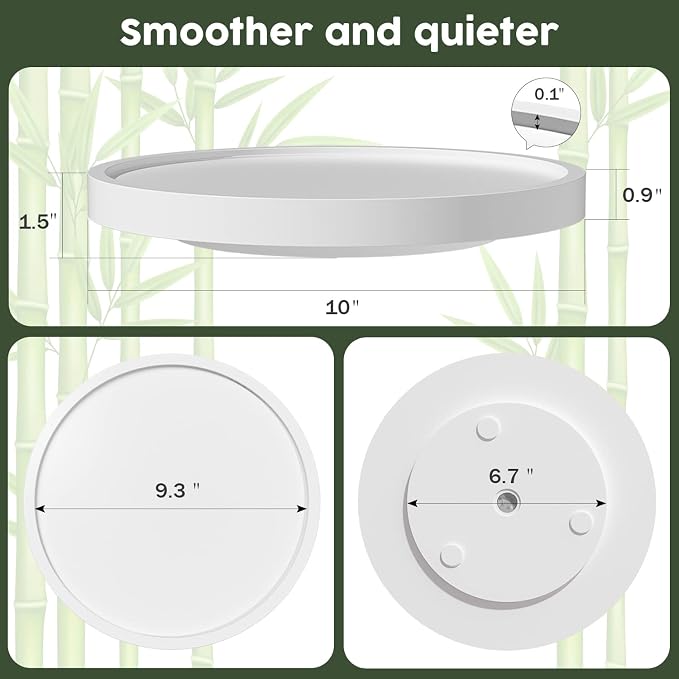 Turntable Vanity Tray 10 Inch for Perfume Candle, Bamboo Kitchen Sink - Image 7