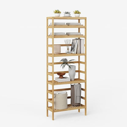 Bamboo Rack, Adjustable Bamboo Shelf, Bathroom Living Room by Elepude
