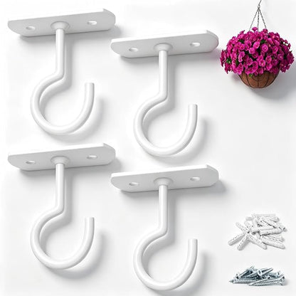 2.5in Ceiling Hooks for Hanging Plants 4Pack by QualityEfficiency