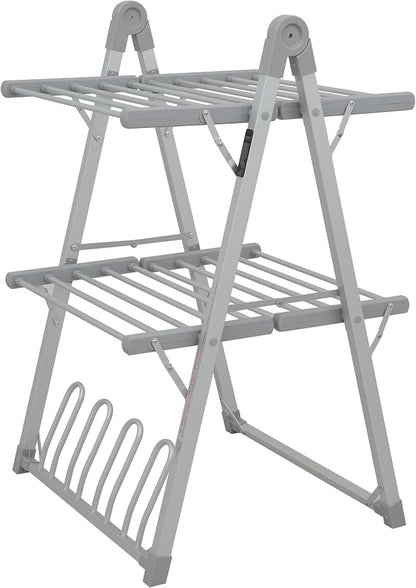 Electric Heated Clothes Drying Rack, Foldable Heated Garment Dryer by SHARNDY