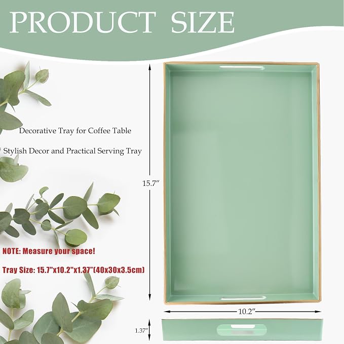 Spsyrine Green Decorative Serving Tray - Image 3