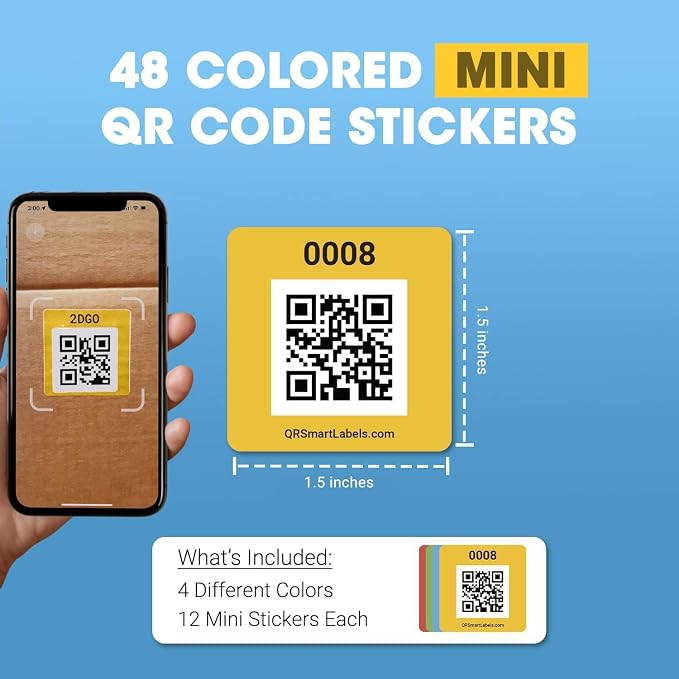 SmartLabels Small QR Code Stickers | Mini 1.5-Inch Labels - Image 3