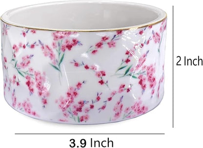 Paper Clip Holder Ceramic Paper Clip Holders Floral Paperclips Holder Dispenser - Image 2