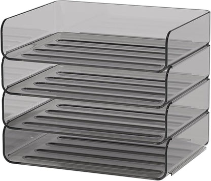 4-Tier Acrylic Paper Tray Organizer by Unknown