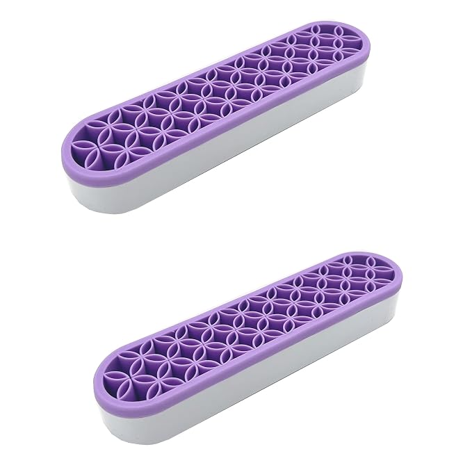 TANG SONG 2 PCS Silicone Make up Brush Holder Cosmetic Storage Box Desktop by TANGSONG