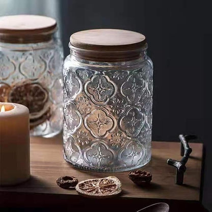 ANSQU Vintage Glass Jars Set Canister Airtight Storage Jar Container - Image 5