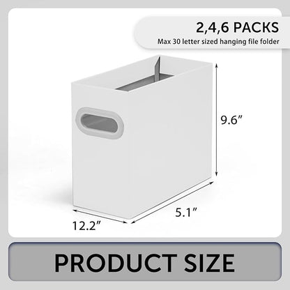 File Box for Hanging File Folders, Collapsible Cardboard Box | Portable Filing - Image 2