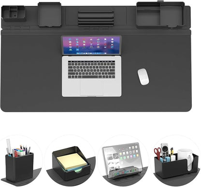 KDD Desk Pad and Magnetic Organizer Set - 5 in 1 Large Mouse Mat by KDD