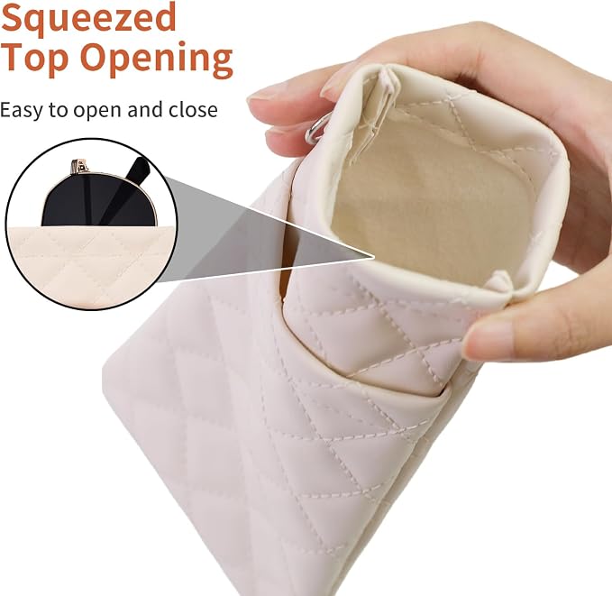 Double Eyeglass Case Soft Dual Glasses Case - Image 4