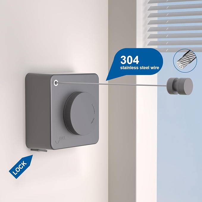 Suntree Retractable Clothesline in Grey - Image 4