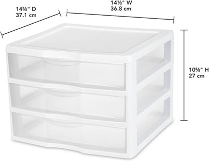 Sterilite Wide 3 Drawer Organizer, 3 Pack - Image 3