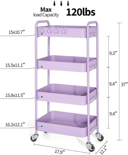 TOOLF 4-Tier Rolling Cart - Image 2