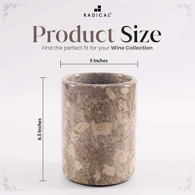 Radicaln Marble Wine Chiller Oceanic 6.5" Inches Handmade Beverage Cooler - Image 7