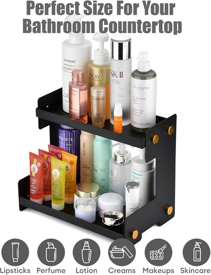 FFK 2 Tier Bathroom Countertop Organizer, Storage Shelf - Image 3