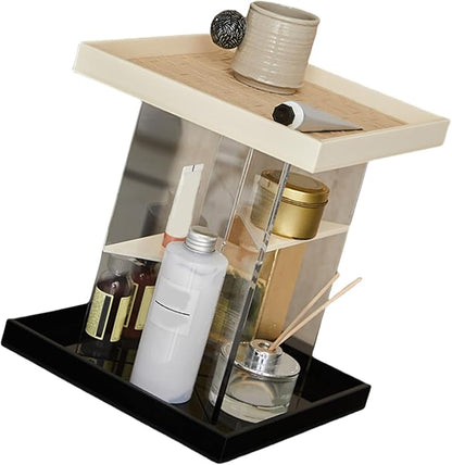 Rotating Makeup Organizer, 360 Degree Acrylic Cosmetic Storage Carousel - Image 7