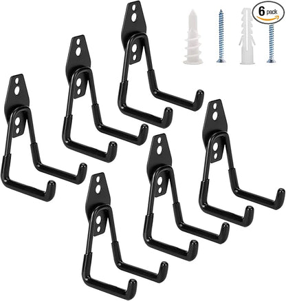 6 Pack Garage Hooks Heavy Duty by BuildSuperHomeByYourself