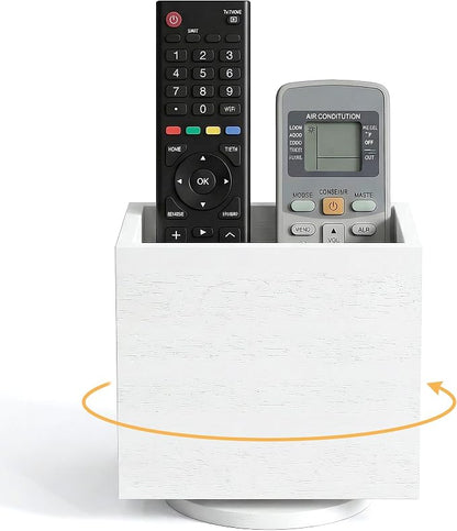 360° Rotating Remote Control Holder, Wooden TV Controller Holder, Remote Holder by First-zgel