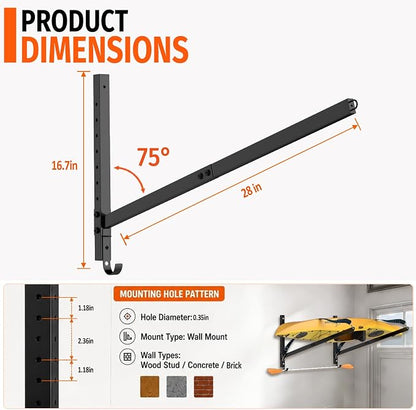 ​Kayak Storage Rack for Garage Wall Mount - Image 7