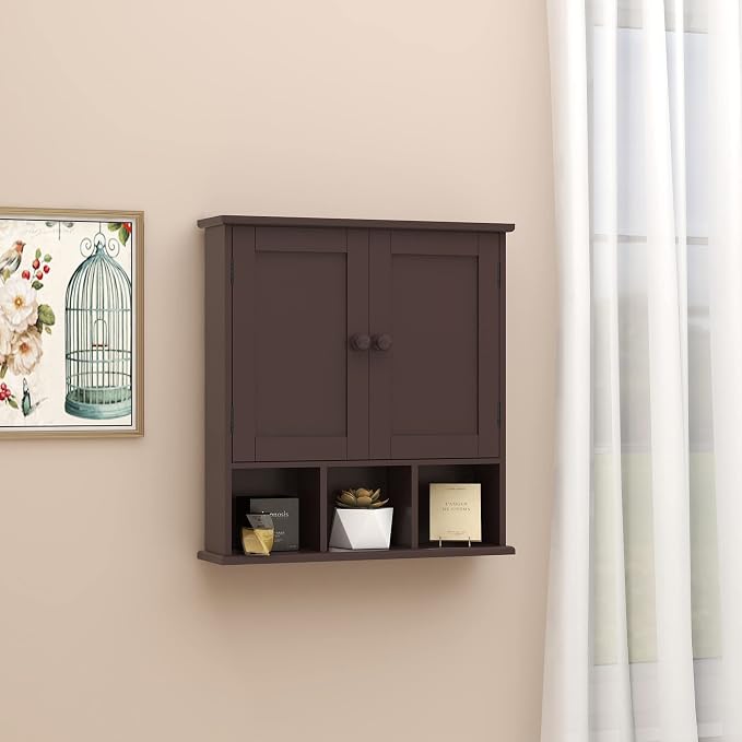 TaoHFE Brown Medicine Cabinets, Bathroom Wall Cabinet - Image 9