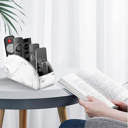 All-in-One Leather White TV Remote Holder - Image 6