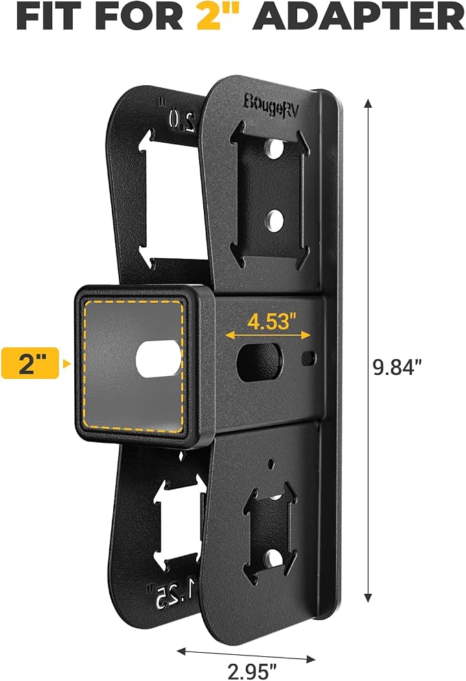 BougeRV Hitch Wall Mount, Max Hold Up to 300LBS, Bike Rack & Cargo Rack Storage - Image 8