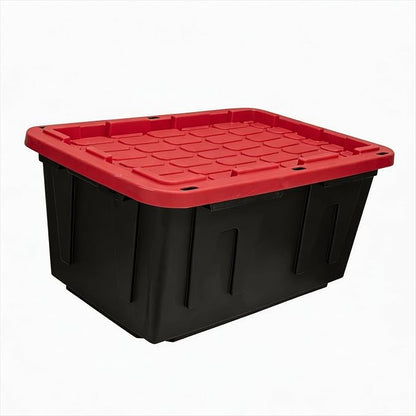 27 Gallon Storage Bins with Lids, Heavy-Duty Plastic Storage Totes with by Unknown