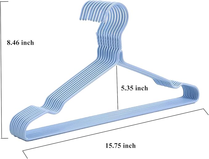 Sky Blue Wire Clothes Hangers - Image 2