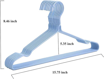 Sky Blue Wire Clothes Hangers - Image 2