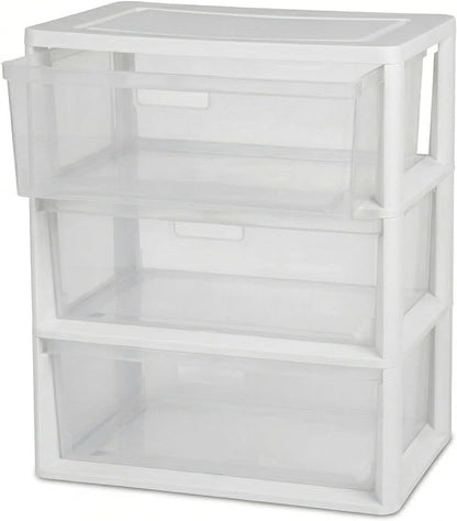 Wide 3-Drawer Storage Organizer Tower by Unknown
