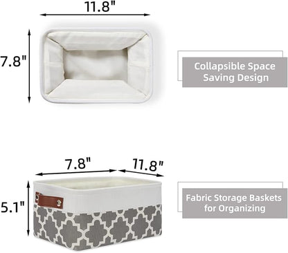 HNZIGE Small Baskets Fabric Storage Baskets Storage Bins - Image 5