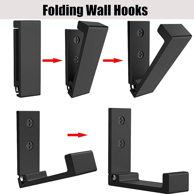 Folding Coat Hooks, Foldable Wall Hooks - Image 7