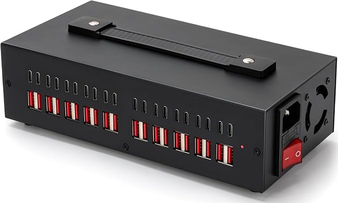 300W USB~c Charging Station, 40 Port USB Charger Block, Fast Charging Station by Sigoobal