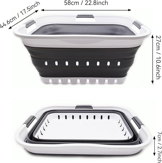 SAMMART 42L Collapsible Plastic Laundry Basket - Image 3