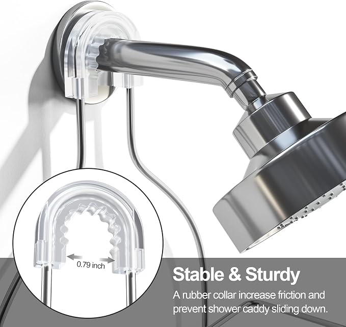SRIWATANA Shower Caddy Organizer Hanging Over Head, Bathroom Shower Rack Hanger - Image 4