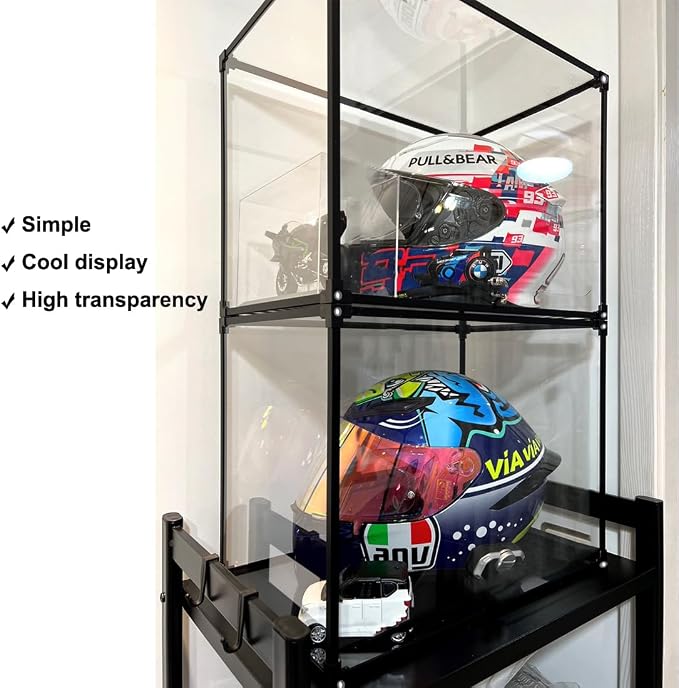 Motorcycle Helmet Storage Rack, Helmet Organize Display Cabinet - Image 3