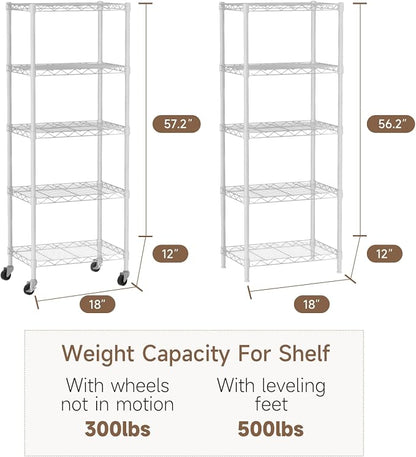 Golpart Small Shelves Storage Wire Metal Adjustable Shelf Unit - Image 6