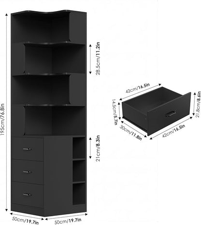 FACBOTALL 76.8” Corner Bookshelf - Image 2