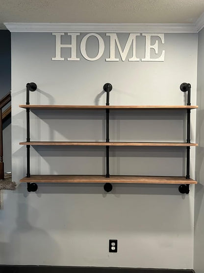 HDDFER Floating Shelves for Wall Bookshelf Industrial Pipe Shelving Shelves - Image 6