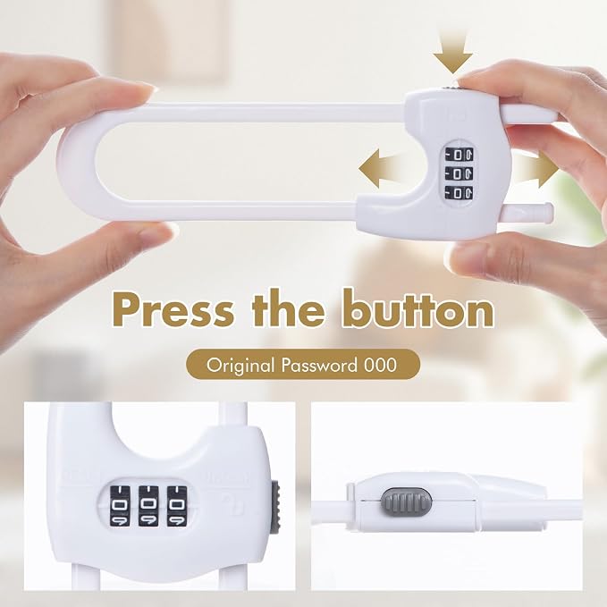 4 Pack Cabinet Locks Baby Proofing Upgrade Child Proof Cabinet Lock Adjustable - Image 3