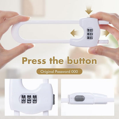 4 Pack Cabinet Locks Baby Proofing Upgrade Child Proof Cabinet Lock Adjustable - Image 3