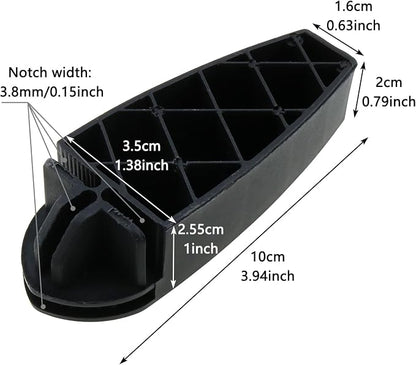 8PCS 100x35x25mm Wire Cube Organiser ABS Plastic Modular Shelf Connector Black - Image 3